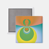 Farbiger Raum Magnet (Vorderseite/Rückseite)