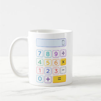 Farbiger Rechner-Mathe-Design für den Zahlentag fü Kaffeetasse