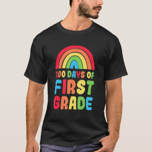 Farbiger Regenbogen 100 Tage des ersten Tages T-Shirt