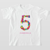 Farbiger Regenbogen 5. / 5. Geburtstag T - Shirt