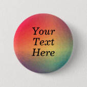 Farbiger Regenbogen-benutzerdefinierter Text Button (Vorderseite)