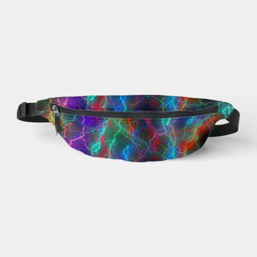 Farbiger Regenbogen Blitz Sturm Bauchtasche (Vorderseite)