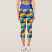 Farbiger Regenbogen Capri Leggings (Rückseite)