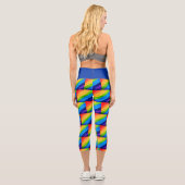 Farbiger Regenbogen Capri Leggings (Rückseite)