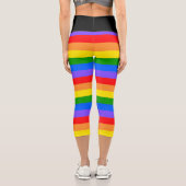 Farbiger Regenbogen Capri Leggings (Rückseite)