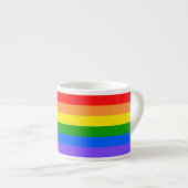 Farbiger Regenbogen Espressotasse (Vorderseite Rechts)