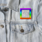 Farbiger Regenbogen-Fotorahmen-Button Button (Beispiel)