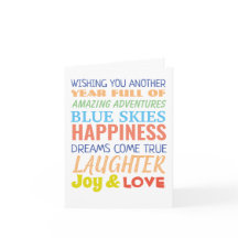 Farbiger Regenbogen Geburtstag wünscht personalisi