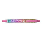 Farbiger Regenbogen Glitter Eigenname Kugelschreiber (Rückseite)