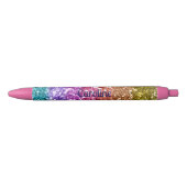 Farbiger Regenbogen Glitter Eigenname Kugelschreiber (Vorderseite)