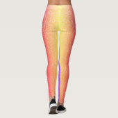 Farbiger Regenbogen-Glitzer Leggings (Rückseite)
