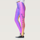Farbiger Regenbogen-Glitzer Leggings (Links)