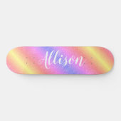 Farbiger Regenbogen-Glitzer Streifen für Personali Skateboard (Horizontal)
