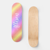 Farbiger Regenbogen-Glitzer Streifen für Personali Skateboard (Vorderseite)