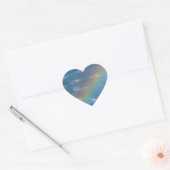 Farbiger Regenbogen Herz-Aufkleber (Umschlag)