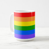 Farbiger Regenbogen Kaffeetasse (Vorderseite Links)