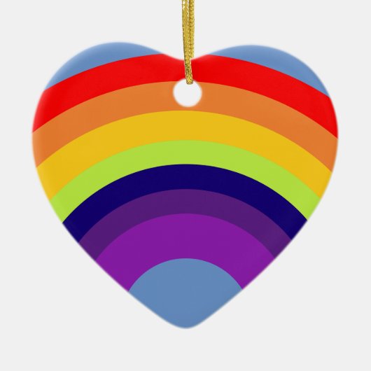 Farbiger Regenbogen Keramik Ornament (Vorne)