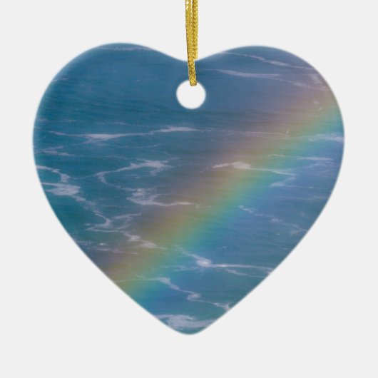 Farbiger Regenbogen Keramik Ornament (Vorne)