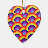 Farbiger Regenbogen Keramik Ornament (Links)