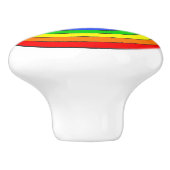 Farbiger Regenbogen Keramikknauf (Seitenansicht)