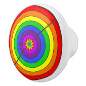 Farbiger Regenbogen Keramikknauf (Rechts)
