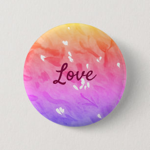 Farbiger Regenbogen-Liebe-Stolz lgbtq Gay Muster T Button