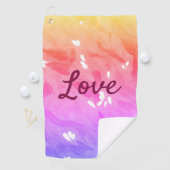 Farbiger Regenbogen-Liebe-Stolz lgbtq Gay Muster T Golfhandtuch (Insitu)