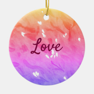 Farbiger Regenbogen-Liebe-Stolz lgbtq Gay Muster T Keramik Ornament