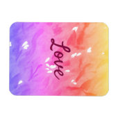 Farbiger Regenbogen-Liebe-Stolz lgbtq Gay Muster T Magnet (Horizontal)