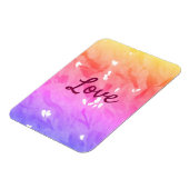 Farbiger Regenbogen-Liebe-Stolz lgbtq Gay Muster T Magnet (Linke Seite)