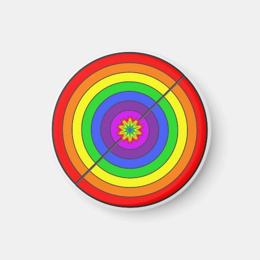 Farbiger Regenbogen Magnet (Vorne)