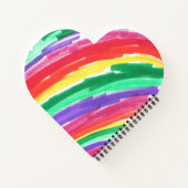 Farbiger Regenbogen mit Namen Notizblock (Rückseite)