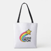 Farbiger Regenbogen mit Star Tasche (Rückseite)