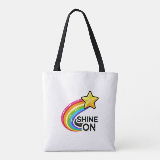 Farbiger Regenbogen mit Star Tasche (Rückseite)