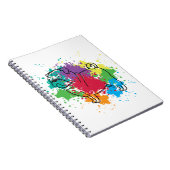 Farbiger Regenbogen-Mops Notizblock (Rechte Seite)