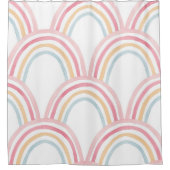 Farbiger Regenbogen Nahtlose Illustration Duschvorhang (Vorderseite)