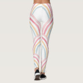 Farbiger Regenbogen Nahtlose Illustration Leggings (Rückseite)