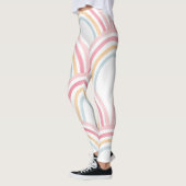 Farbiger Regenbogen Nahtlose Illustration Leggings (Links)