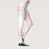 Farbiger Regenbogen Nahtlose Illustration Leggings (Rechts)