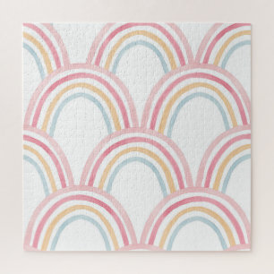 Farbiger Regenbogen Nahtlose Illustration Puzzle