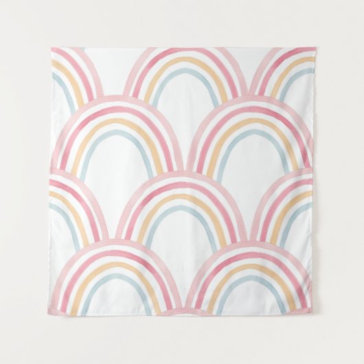 Farbiger Regenbogen Nahtlose Illustration Wandteppich (Vorderseite)