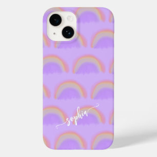Farbiger Regenbogen-Name-Skript personalisiert Case-Mate iPhone 14 Hülle