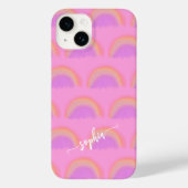 Farbiger Regenbogen-Name-Skript personalisiert Case-Mate iPhone Hülle (Rückseite)
