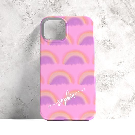 Farbiger Regenbogen-Name-Skript personalisiert Case-Mate iPhone Hülle