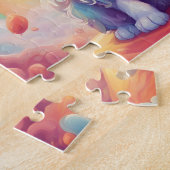 Farbiger Regenbogen Niedlich Kleiner Wasserfarbhun Puzzle (Seite)