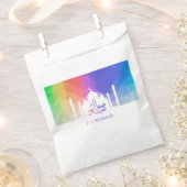 Farbiger Regenbogen Polygonal Eid Mubarak Moschee Geschenktütchen (Ausgeschnitten)