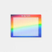 Farbiger Regenbogen Post-it Klebezettel (Vorderseite)