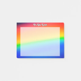 Farbiger Regenbogen Post-it Klebezettel