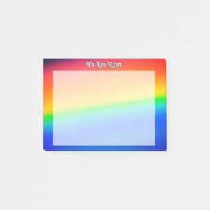 Farbiger Regenbogen Post-it Klebezettel