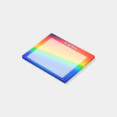 Farbiger Regenbogen Post-it Klebezettel (angewinkelt)